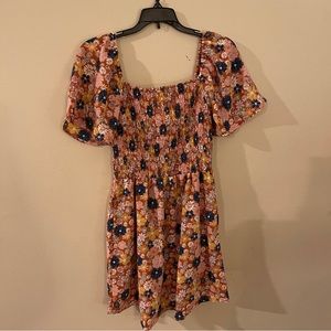 Women floral print mini dress
